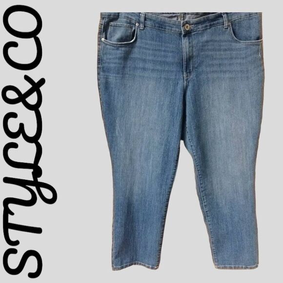 Style & Co. Denim - STYLE&CO Plus Size Light Blue Denim Boyfriend Jean.
